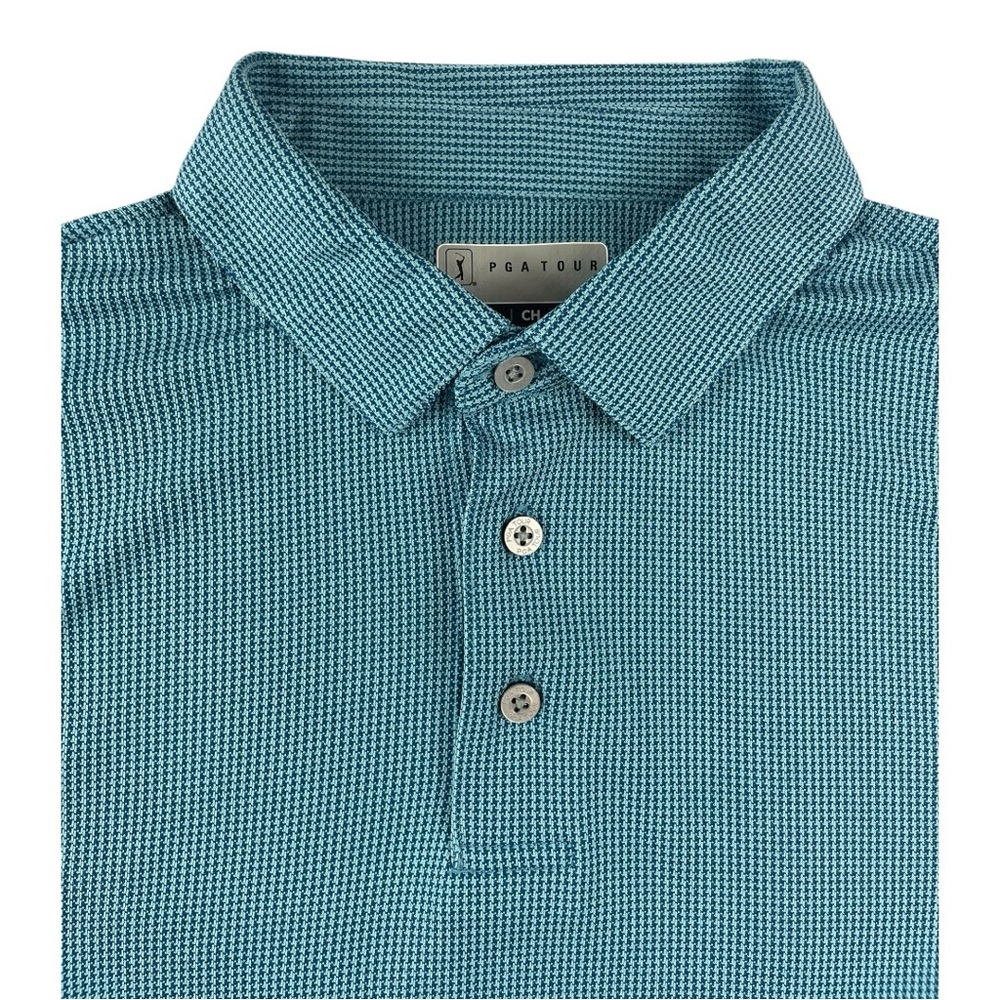 PGA TOUR Shirt Men's Large Delphinium Blue Wicking L/S Golf Polo MARP $70 NWT - Picture 3 of 7